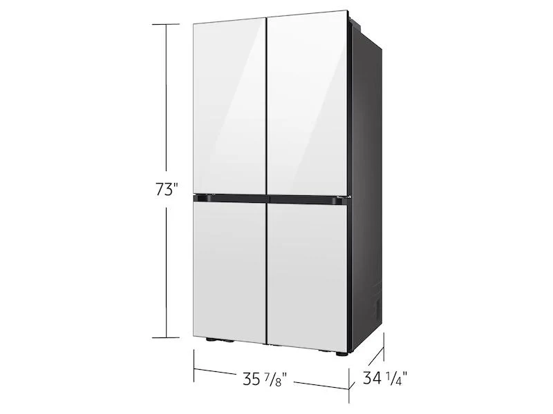 Samsung RF29DB960012 Bespoke 4-Door Flex™ Refrigerator (29 Cu. Ft.) With Beverage Center™ In White Glass - (With Customizable Door Panel Colors) - Image 2
