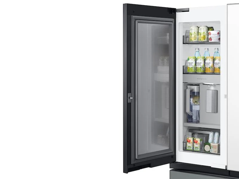 Samsung RF30BB69006M Bespoke 3-Door French Door Refrigerator (30 Cu. Ft.) - With Top Left And Family Hub™ Panel In White Glass - And Matte Grey Glass Bottom Door Panel - Image 10