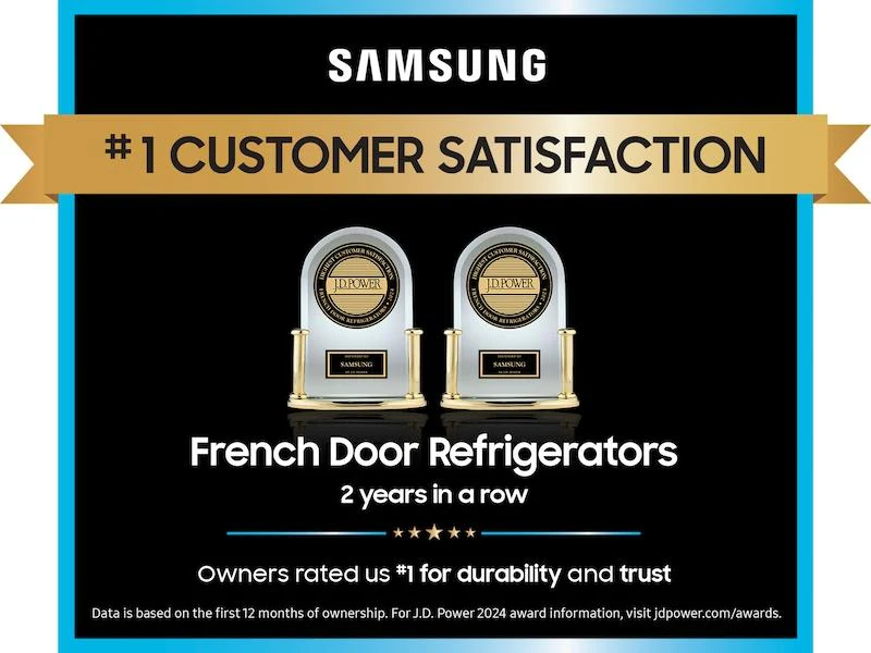 Samsung RF70F23DER Bespoke 23 Cu. Ft. Counter Depth 4-Door French Door Refrigerator With Inner Beverage Center™ & Flexzone™ Drawer In Stainless Steel - Image 5