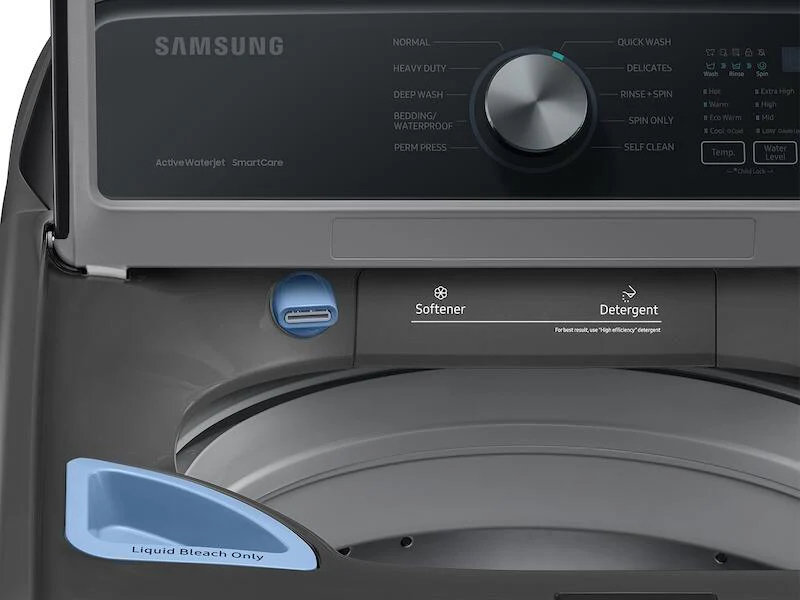 Samsung WA44A3405AP 4.4 Cu. Ft. Top Load Washer With Activewave™ Agitator And Active Waterjet In Platinum - Image 8