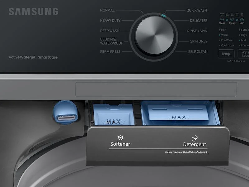 Samsung WA44A3405AP 4.4 Cu. Ft. Top Load Washer With Activewave™ Agitator And Active Waterjet In Platinum - Image 9