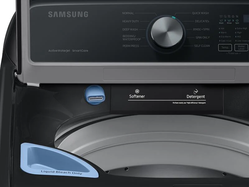 Samsung WA44A3405AV 4.4 Cu. Ft. Top Load Washer With Activewave™ Agitator And Active Waterjet In Brushed Black - Image 8