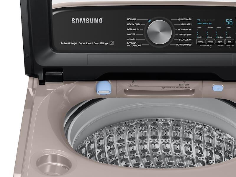 Samsung WA52A5500AC 5.2 Cu. Ft. Large Capacity Smart Top Load Washer With Super Speed Wash In Champagne - Image 3