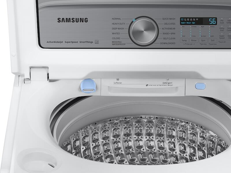 Samsung WA52A5500AW 5.2 Cu. Ft. Large Capacity Smart Top Load Washer With Super Speed Wash In White - Image 3