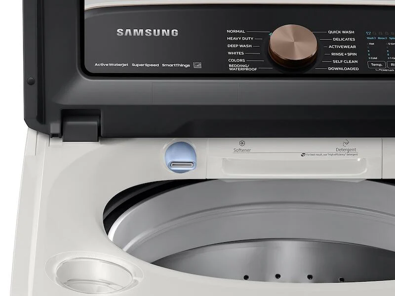 Samsung WA55A7300AE 5.5 Cu. Ft. Extra-Large Capacity Smart Top Load Washer With Super Speed Wash In Ivory - Image 4