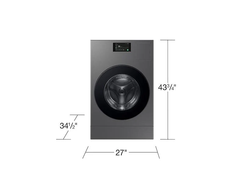 Samsung WD53DBA900HZ Bespoke Ai Laundry Combo™ All-In-One 5.3 Cu. Ft. Ultra Capacity Washer And Ventless Heat Pump Dryer In Dark Steel - Image 3