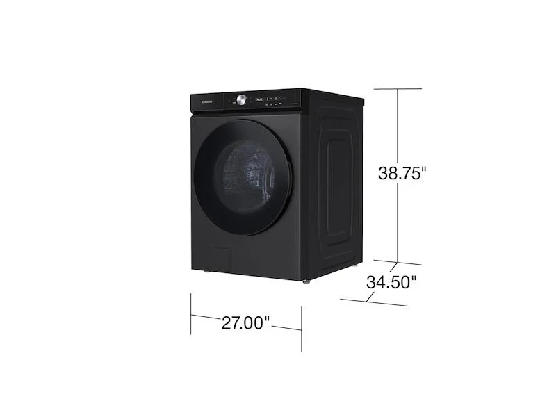 Samsung WF53BB8700AV Bespoke 5.3 Cu. Ft. Ultra Capacity Front Load Washer With Super Speed Wash And Ai Smart Dial In Brushed Black - Image 2