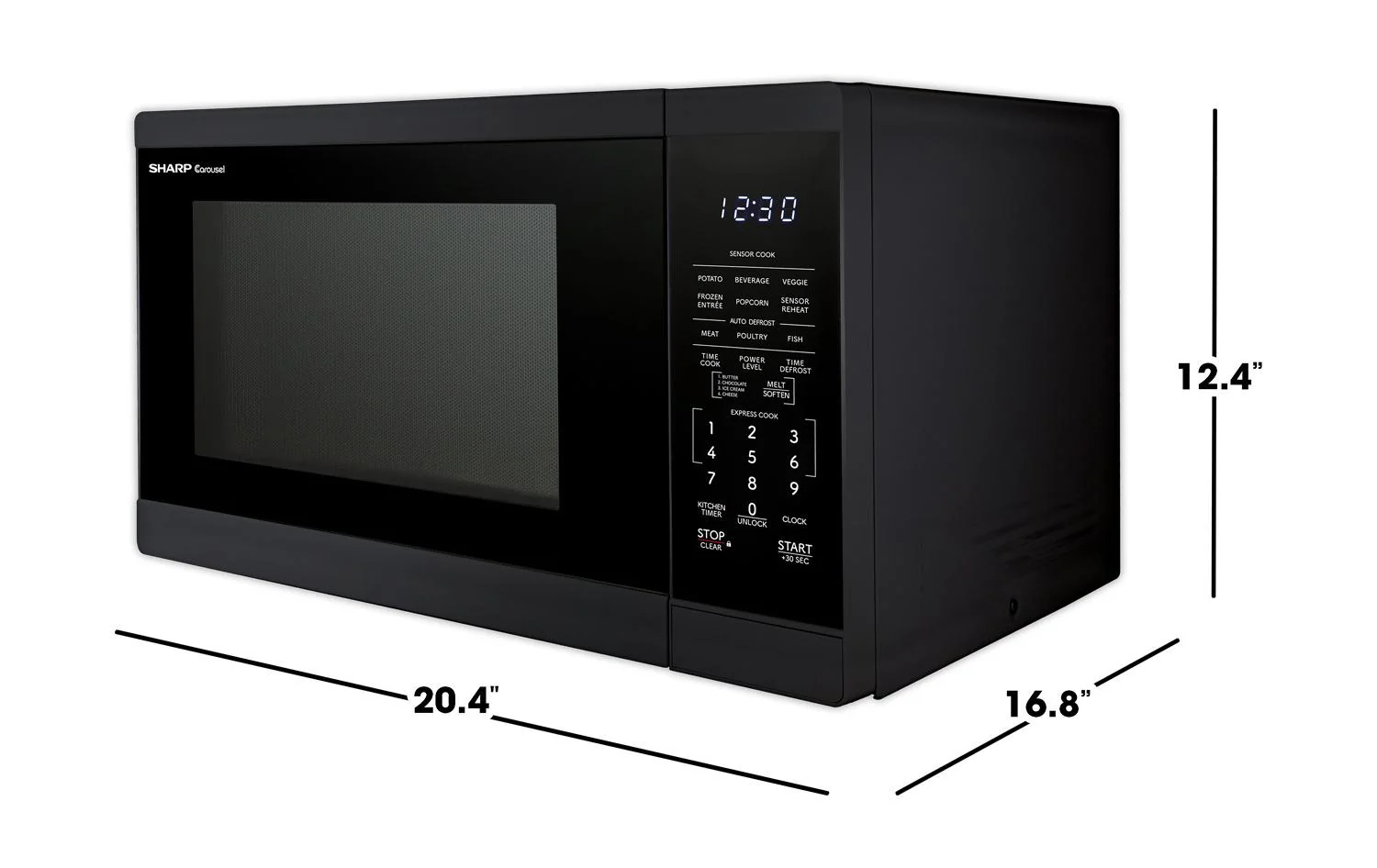 Sharp SMC1461KB Sharp 1.4 Cu. Ft. 1100W Black Countertop Microwave Oven - Image 7