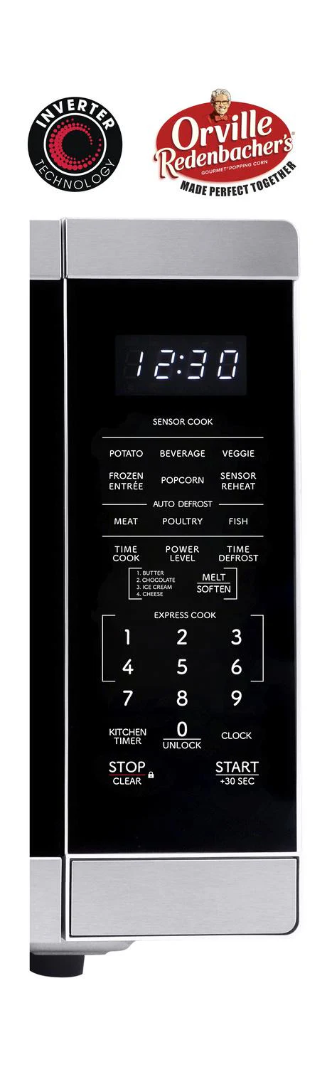 Sharp SMC1464KS Sharp 1.4 Cu. Ft. 1100W Stainless Steel Countertop Microwave Oven With Inverter Technology - Image 6