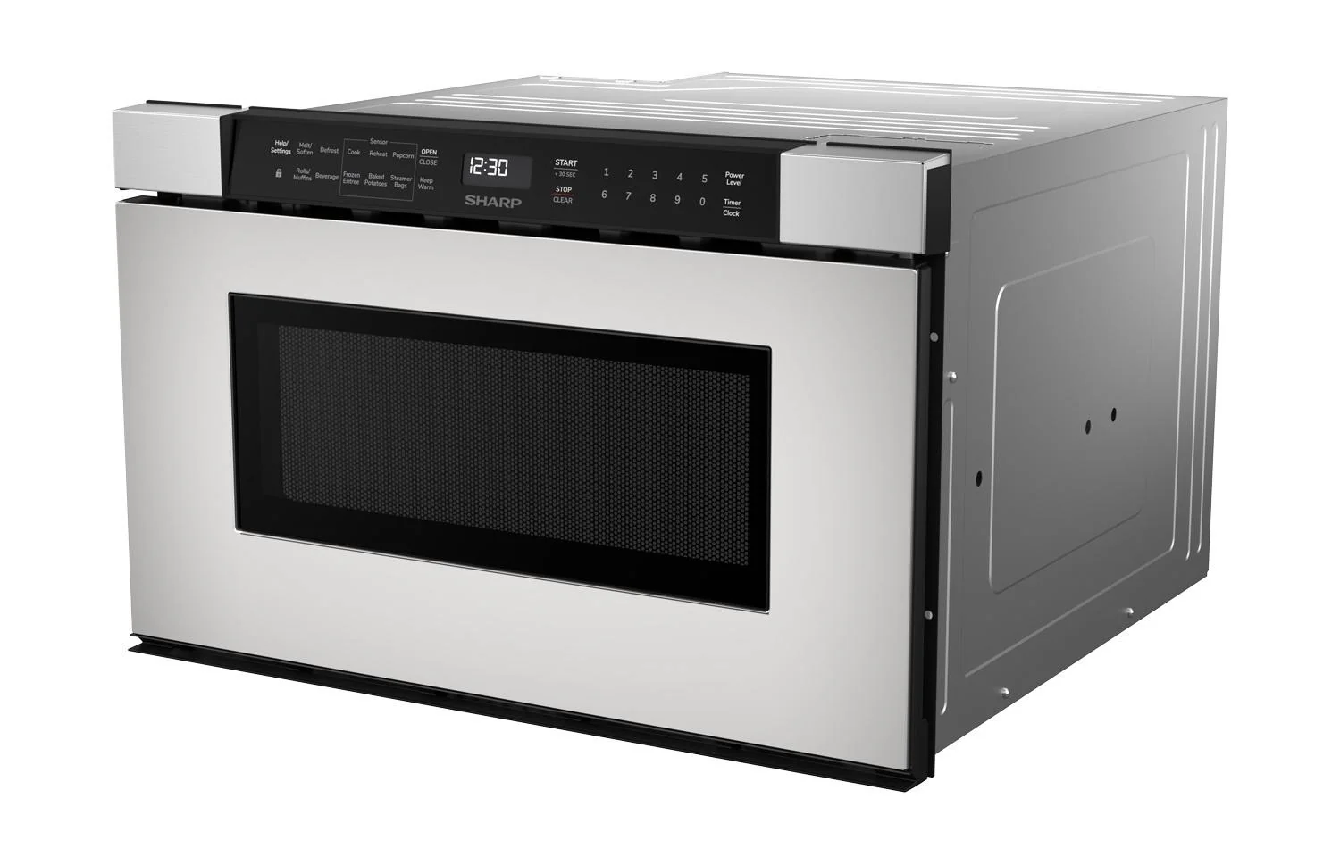 Sharp SMD2440JS 24 In. 1.2 Cu. Ft. Built-In Stainless Steel Microwave Drawer Oven - Image 4