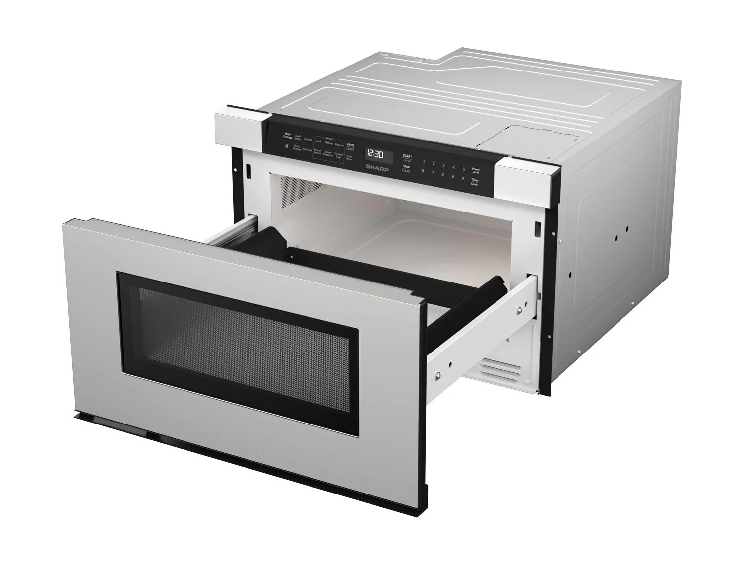 Sharp SMD2440JS 24 In. 1.2 Cu. Ft. Built-In Stainless Steel Microwave Drawer Oven - Image 5