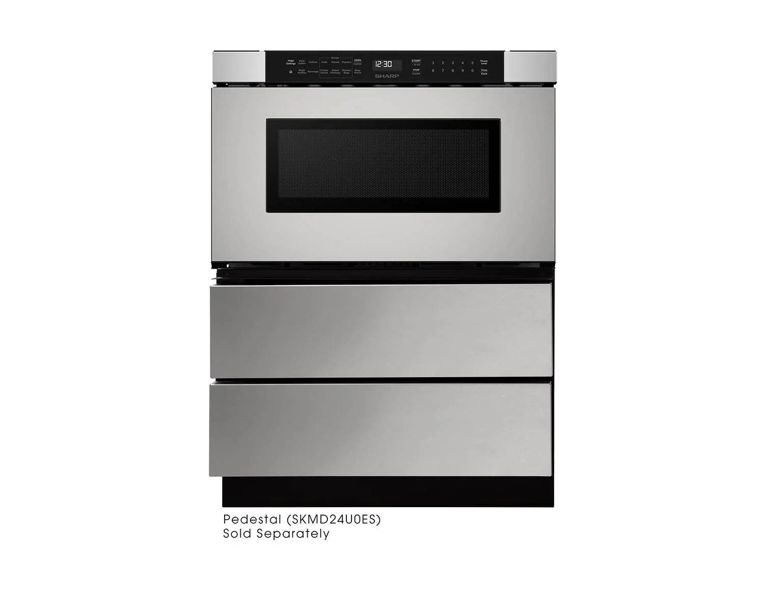 Sharp SMD2440JS 24 In. 1.2 Cu. Ft. Built-In Stainless Steel Microwave Drawer Oven - Image 8