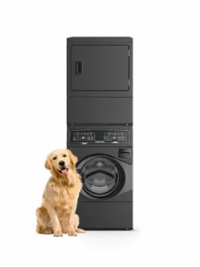 Speed Queen SF7008BG Matte Black Stacked Washer - Gas Dryer