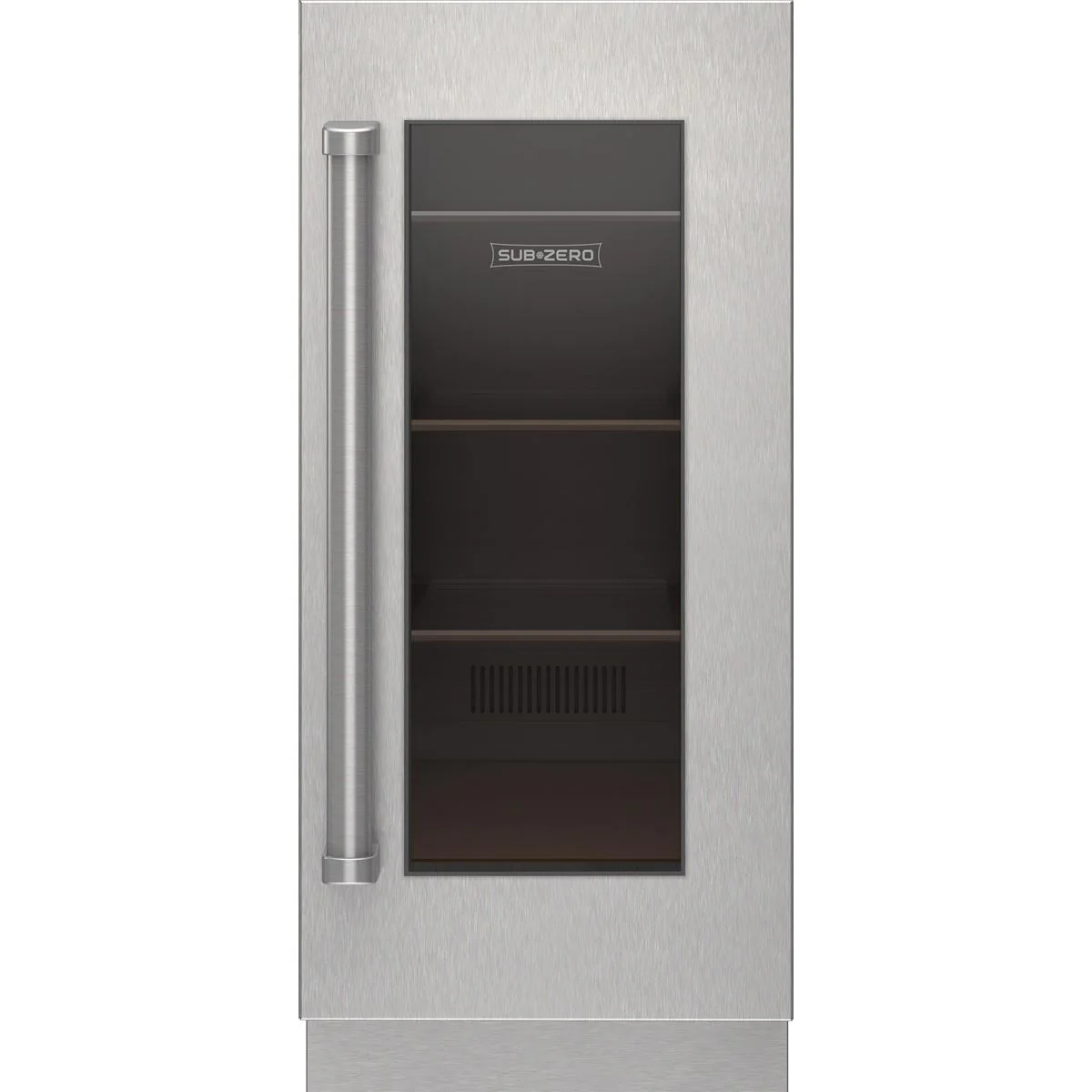 Sub-Zero 9029161 Stainless Steel Glass Door Panel - Pro Handle, Right Hinge