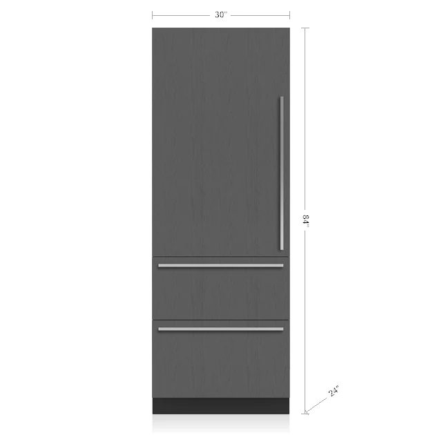 Sub-Zero DET3050RL 30" Designer Over-And-Under Refrigerator - Panel Ready - Image 3