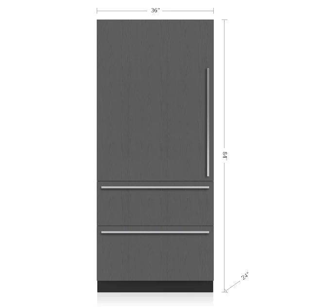 Sub-Zero DET3650RL 36" Designer Over-And-Under Refrigerator - Panel Ready - Image 3