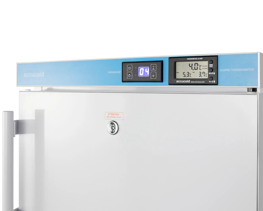 Summit ACR45L Pharmacy Series Ada Compliant 20" Wide Built-In Undercounter All-Refrigerator For Vaccine Storage, Frost-Free With An Internal Fan, External Digital Controls And Thermometer, And Lock - Image 5