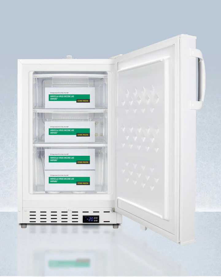 Summit ADA305AF Built-In Undercounter -25 C Ada Compliant Commercially-Approved All-Freezer In White With Lock, Digital Controls, Interior Baskets, Hospital Cord With 'Green Dot' Plug, Factory Installed Access Port, And Manual Defrost Operation - Image 4