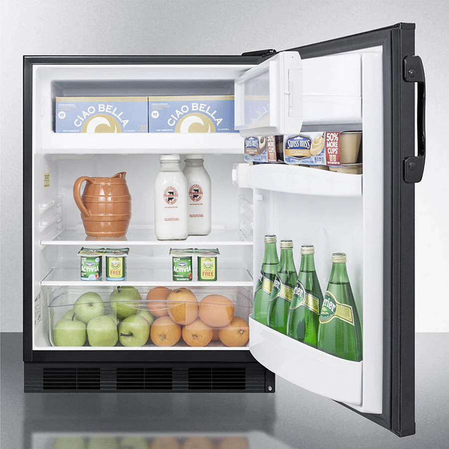 Summit AL652BK Freestanding Ada Compliant Refrigerator-Freezer For General Purpose Use, With Dual Evaporator Cooling, Cycle Defrost, And Black Exterior - Image 4