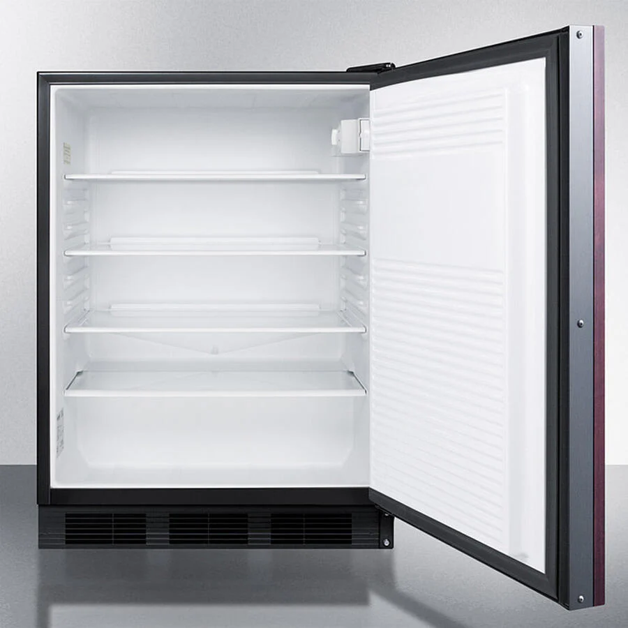 Summit AL752BKBIIF Ada Compliant Built-In Undercounter All-Refrigerator For General Purpose Use, Auto Defrost W/Integrated Door Frame For Custom Overlay Panels And Black Cabinet - Image 3
