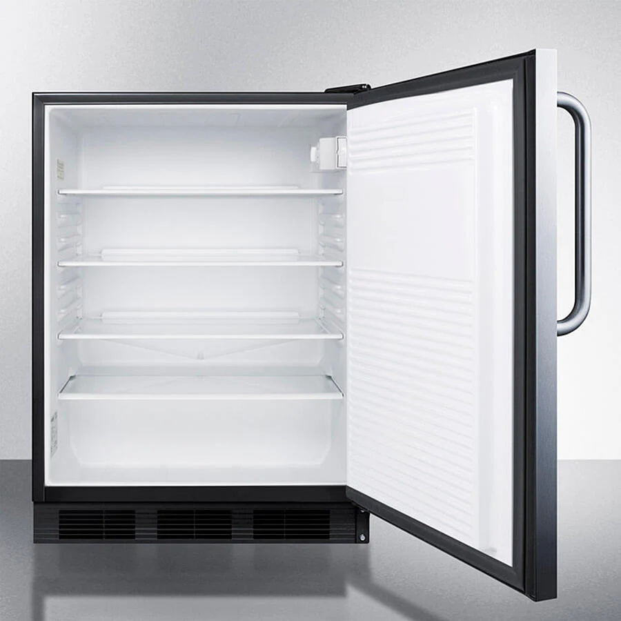 Summit AL752BKCSS Ada Compliant Built-In Undercounter All-Refrigerator For General Purpose Use, Auto Defrost W/Ss Wrapped Exterior And Towel Bar Handle - Image 3
