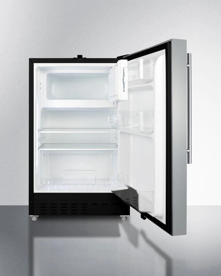 Summit ALRF49BSSHV 20" Wide Built-In Refrigerator-Freezer, Ada Compliant - Image 4