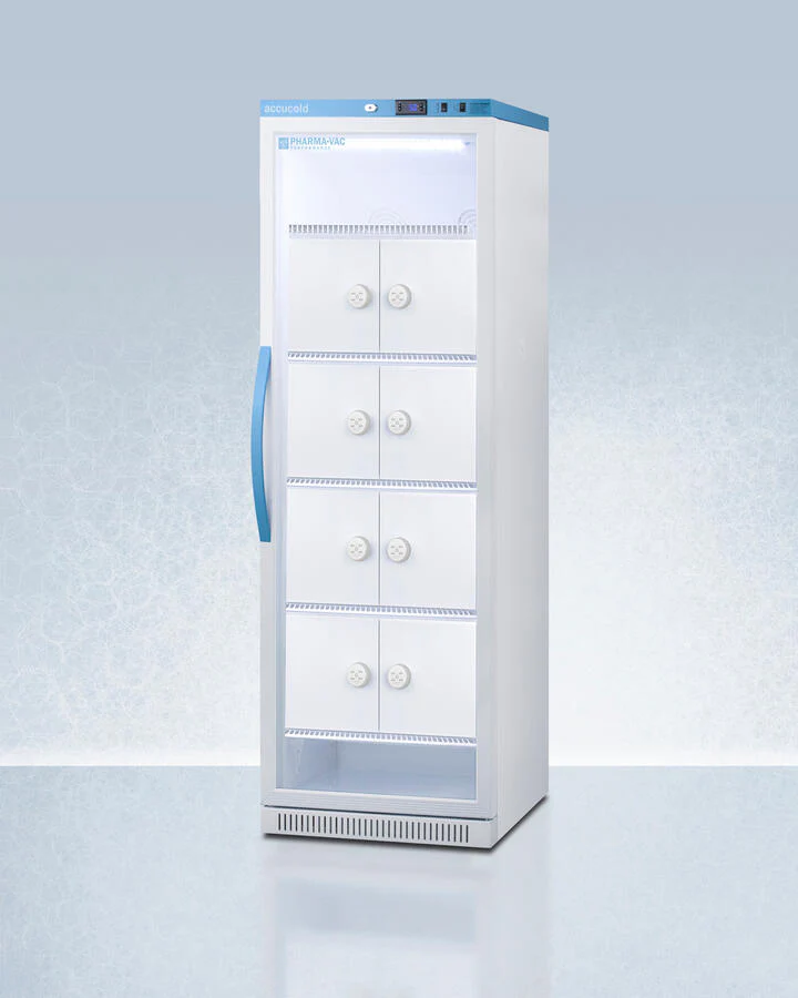 Summit ARG15PVLOCKER Performance Series Pharma-Vac 15 Cu.Ft. Upright Glass Door Commercial All-Refrigerator With Lockers For The Display And Refrigeration Of Vaccines, With Antimicrobial Silver-Ion Handle And Hospital Grade Cord With 'Green Dot' Plug - Image 2