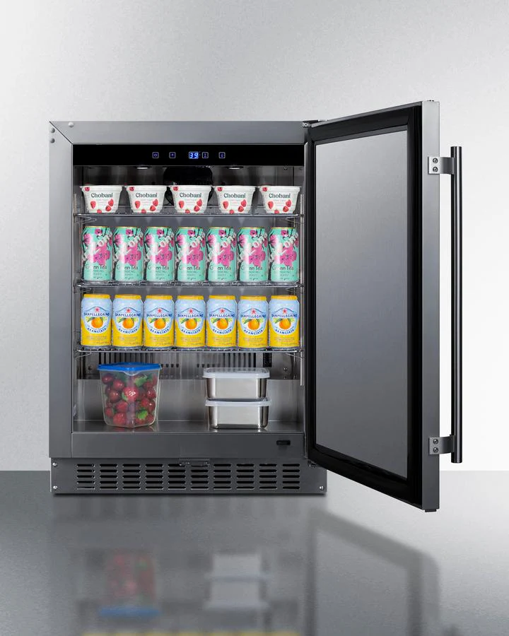 Summit ASDS2413CSS 24" Wide Built-In All-Refrigerator, Ada Compliant - Image 4