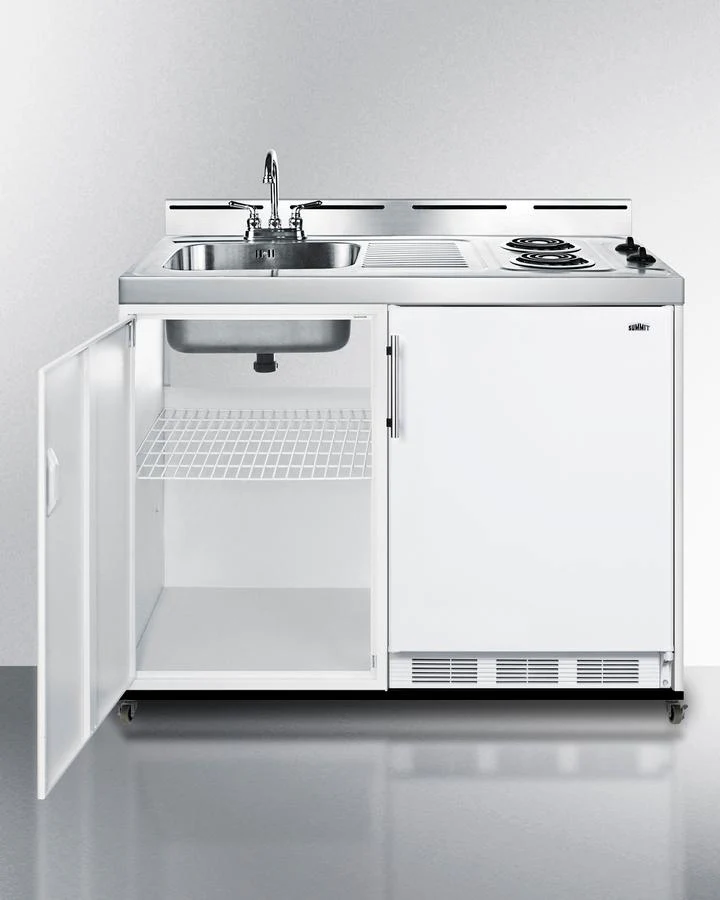 Summit C48ELPUMPMB 48" Wide Mobile All-In-One Kitchenette, No Plumbing Needed - Image 4