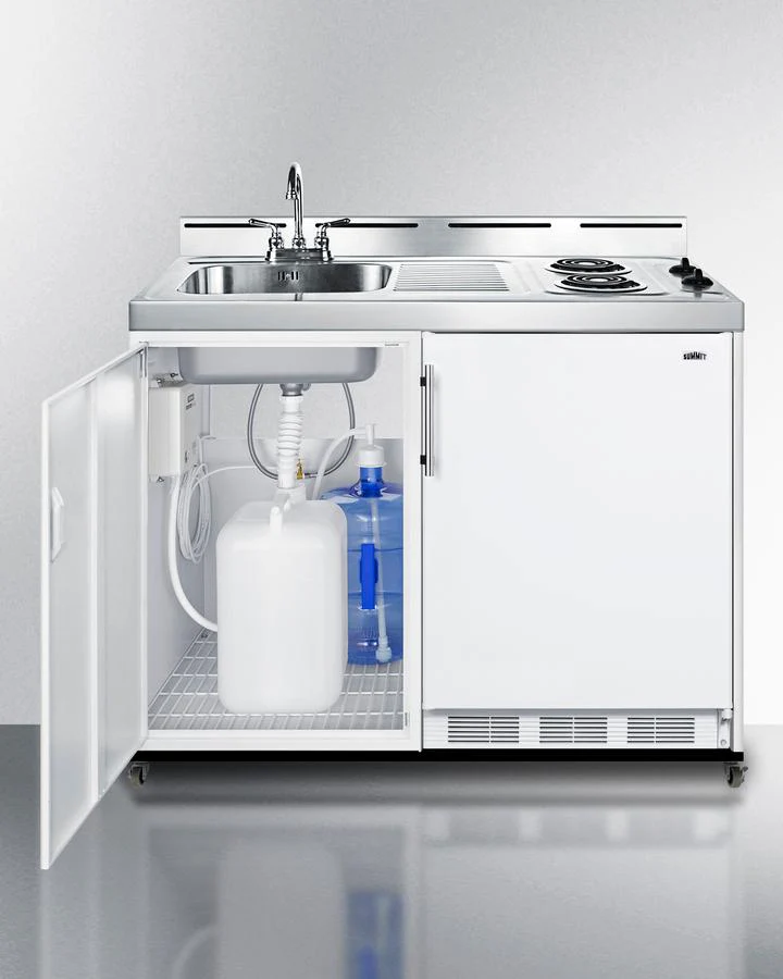 Summit C48ELPUMPMB 48" Wide Mobile All-In-One Kitchenette, No Plumbing Needed - Image 5