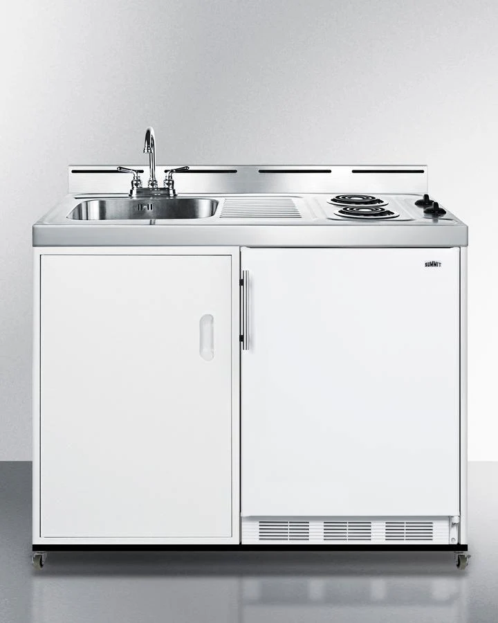 Summit C48ELPUMPMB 48" Wide Mobile All-In-One Kitchenette, No Plumbing Needed - Image 7