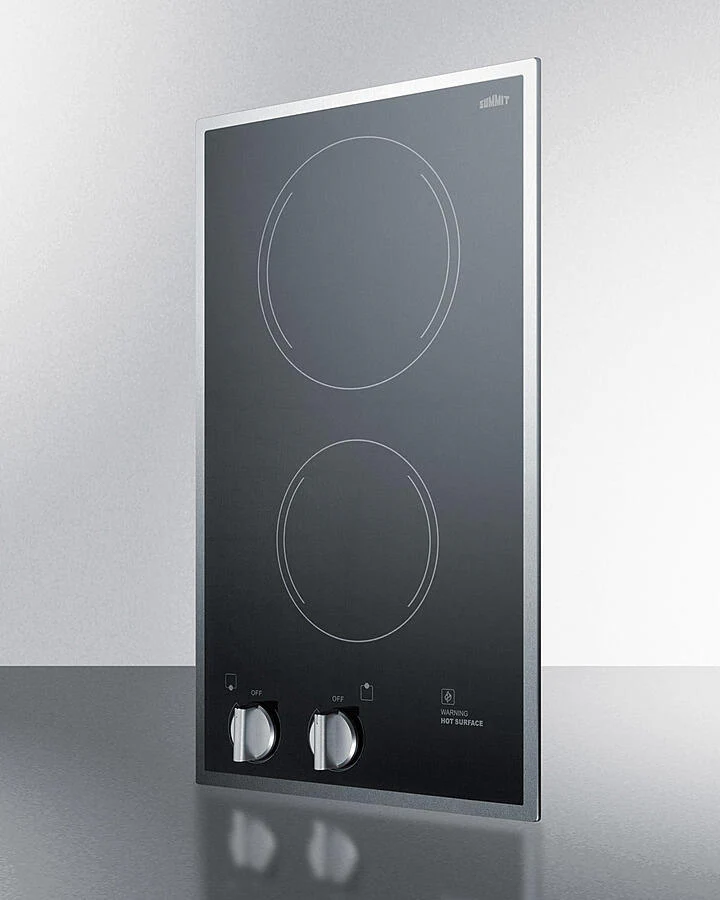Summit CR2B12ST 12" Wide 115V 2-Burner Radiant Cooktop - Image 4