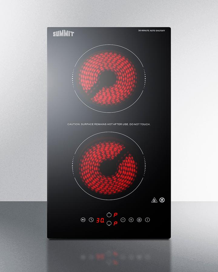 Summit CRH2BT30115 12" Wide 115V 2-Burner Radiant Cooktop With Safety Shutoff - Image 4