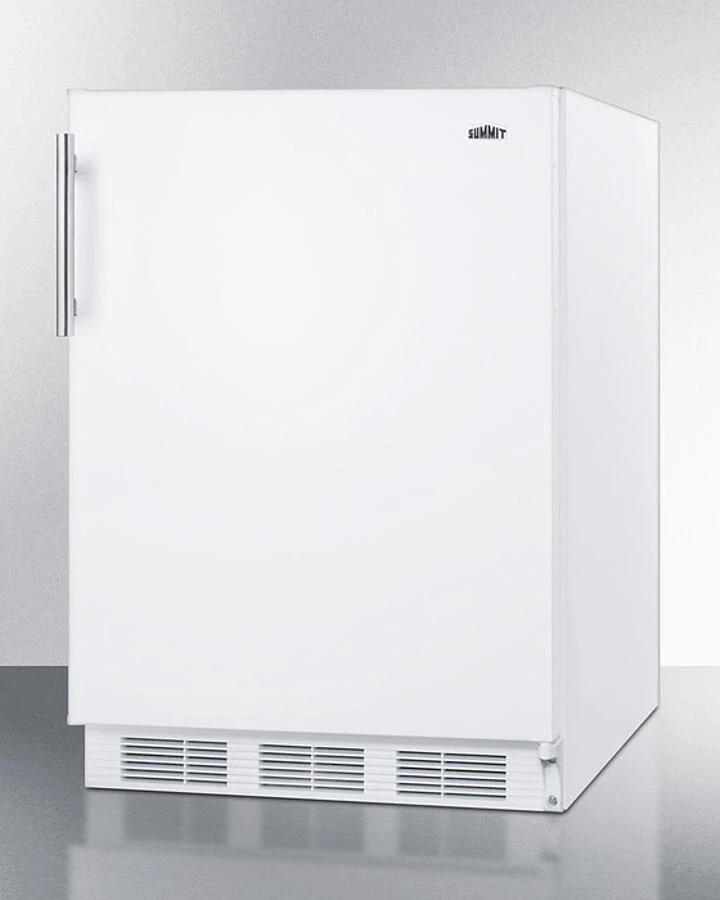 Summit CT661WBI Built-In Undercounter Refrigerator-Freezer For Residential Use, Cycle Defrost With A Deluxe Interior And White Exterior Finish - Image 2