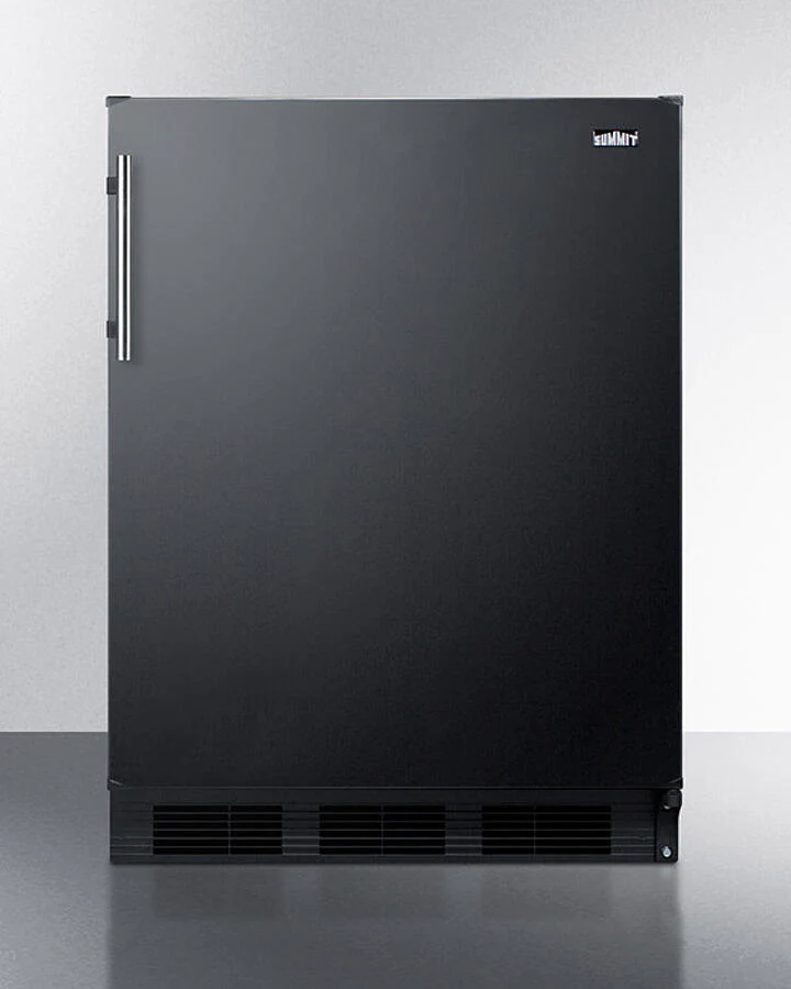 Summit CT663BK Freestanding Counter Height Refrigerator-Freezer For Residential Use, Cycle Defrost With Deluxe Interior And Black Finish