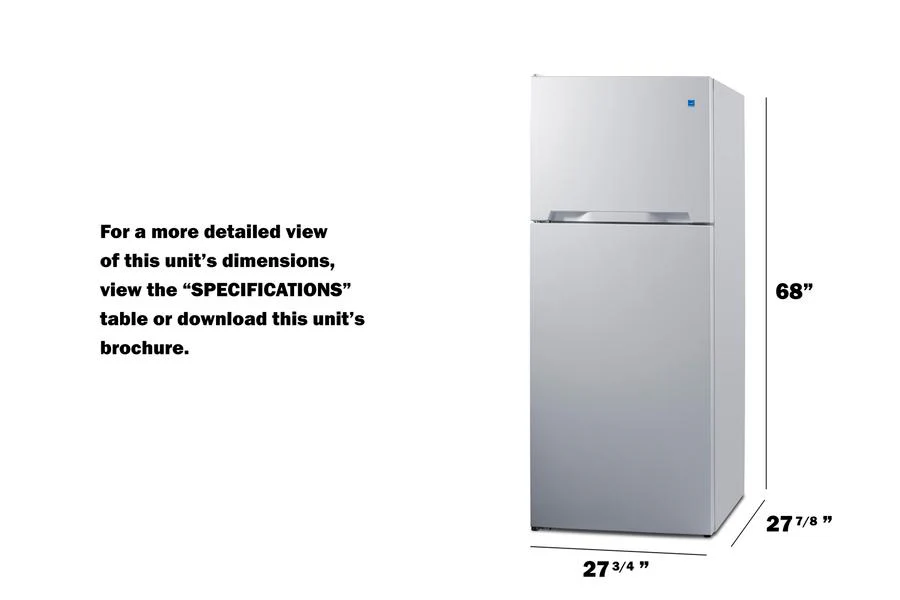Summit CTR151WLHD 28" Wide Top-Mount Refrigerator-Freezer - Image 8