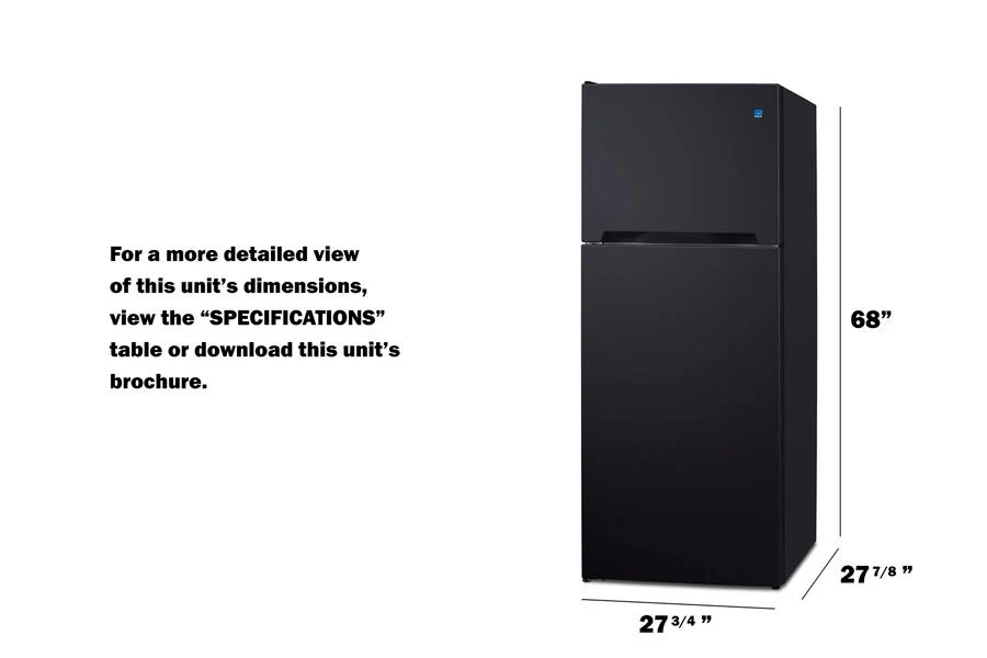 Summit CTR152BLHD 28" Wide Top-Mount Refrigerator-Freezer - Image 9
