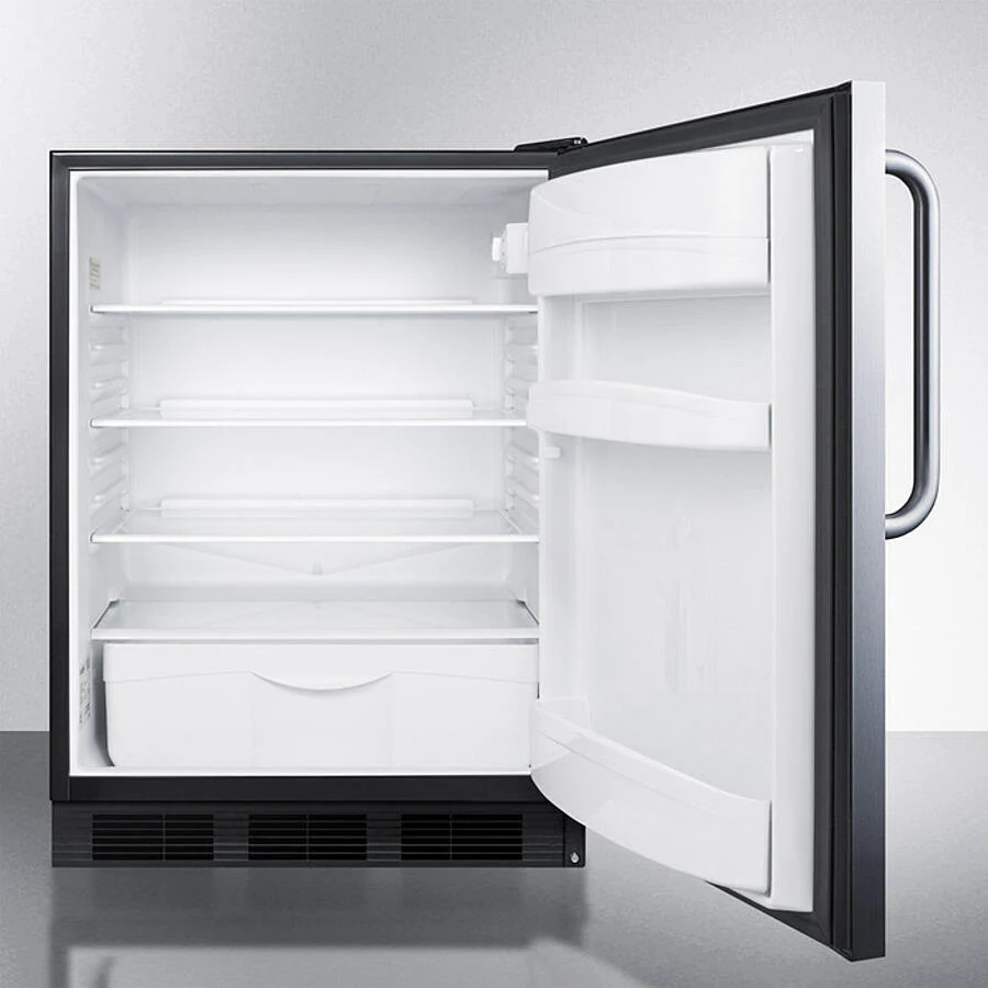 Summit FF6BK7CSSADA Ada Compliant Commercial All-Refrigerator For Built-In General Purpose Use, Auto Defrost With A Fully Wrapped Stainless Steel Exterior - Image 3