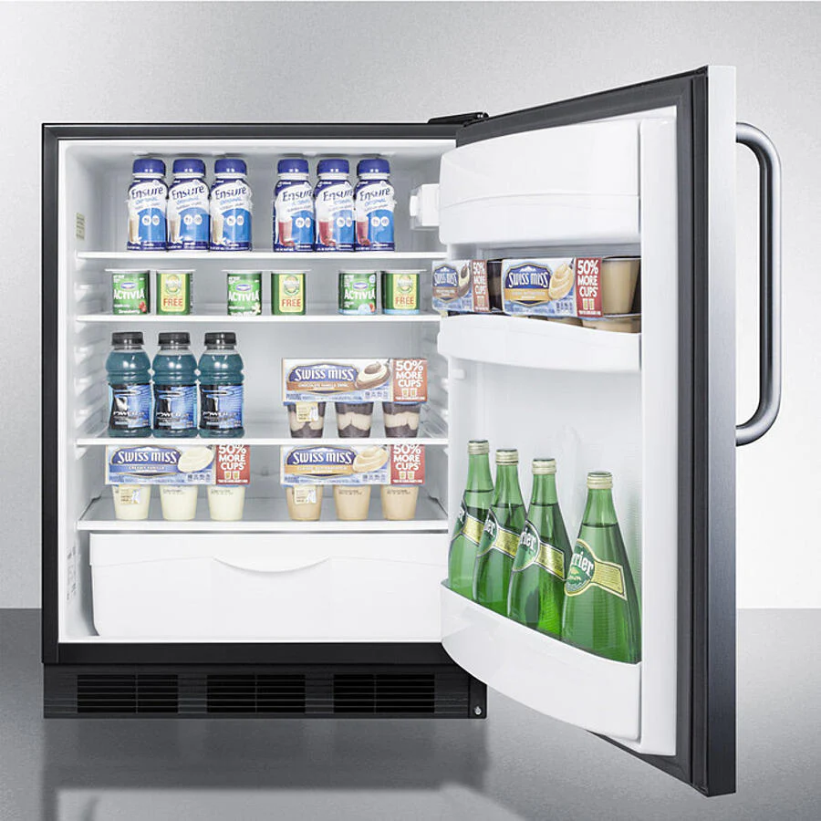 Summit FF6BK7CSSADA Ada Compliant Commercial All-Refrigerator For Built-In General Purpose Use, Auto Defrost With A Fully Wrapped Stainless Steel Exterior - Image 4