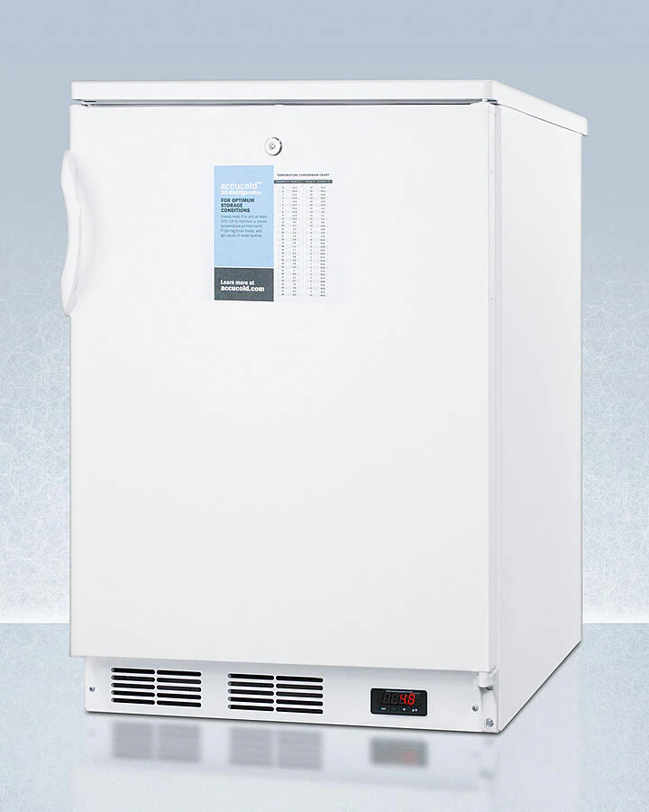 Summit FF6LWPRO 24" Wide Auto Defrost All-Refrigerator With Lock, Digital Thermostat, Internal Fan, Door Storage, And Access Port For User-Provided Monitoring Equipment - Image 3