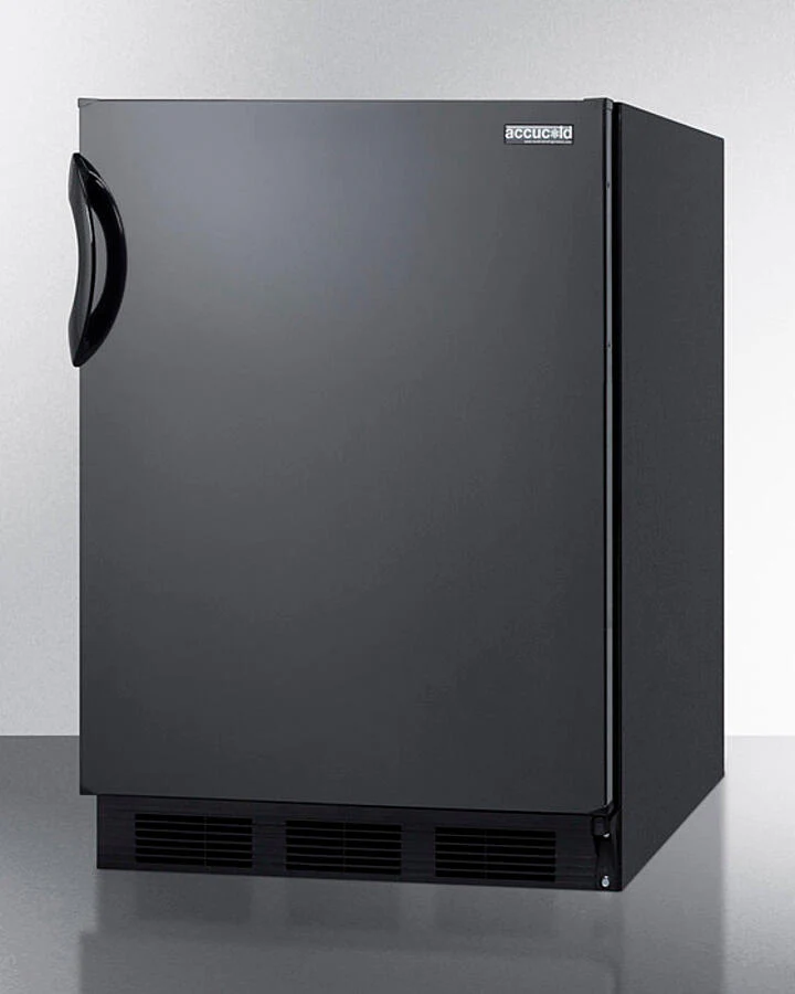 Summit FF7BKBIADA Ada Compliant Built-In Undercounter All-Refrigerator For General Purpose Or Commercial Use, With Flat Door Liner, Auto Defrost Operation And Black Exterior - Image 2