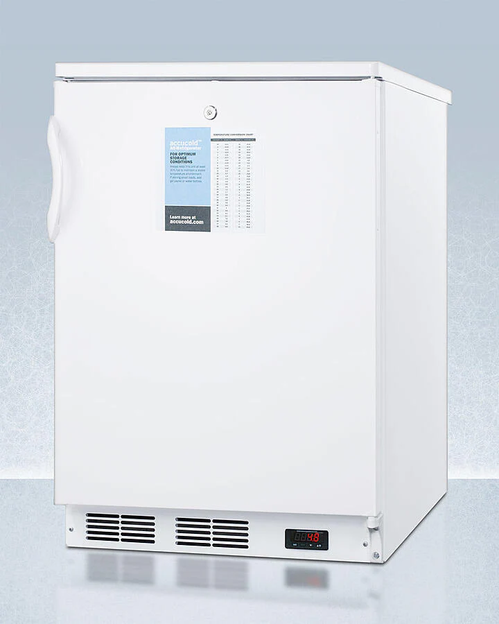 Summit FF7LWPRO 24" Wide Auto Defrost Commercial All-Refrigerator With Lock, Digital Thermostat, Internal Fan, And Access Port For User-Provided Monitoring Equipment - Image 4