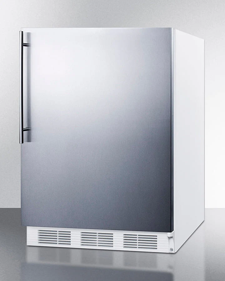 Summit FF7WBISSHVADA Ada Compliant Built-In Undercounter All-Refrigerator For General Purpose Or Commercial Use, Auto Defrost W/Ss Door, Thin Handle, And White Cabinet - Image 2