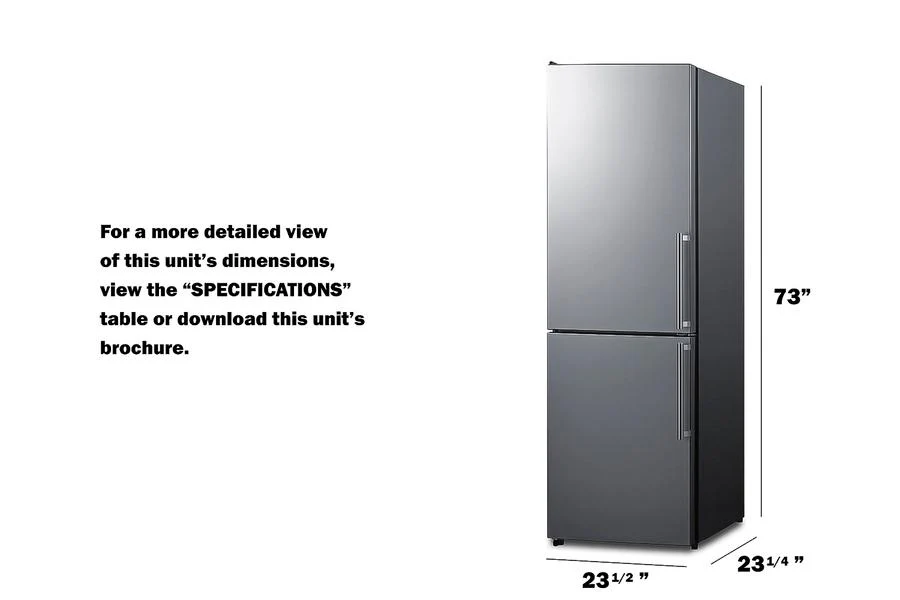 Summit FFBF235PLLHD 24" Wide Bottom Freezer Refrigerator - Image 8