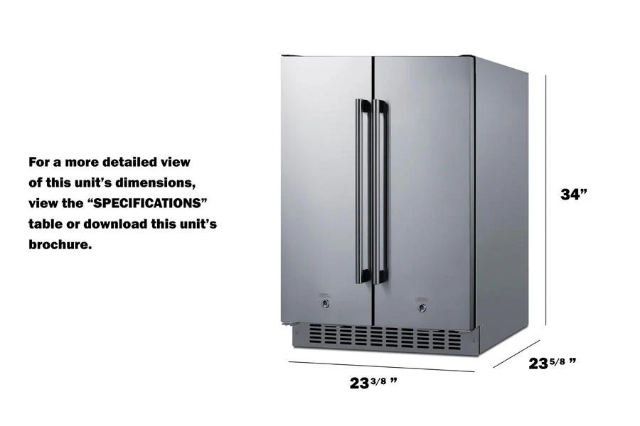 Summit FFRF24SSCSS 24" Wide Built-In Refrigerator-Freezer - Image 9