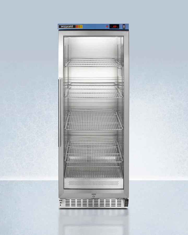Summit PTHC125G Single Chamber Passive Heating Blanket Warmer With A Self-Closing Glass Door, Stainless Steel Interior, Digital Thermostat, Stainless Steel Cabinet, And Lock