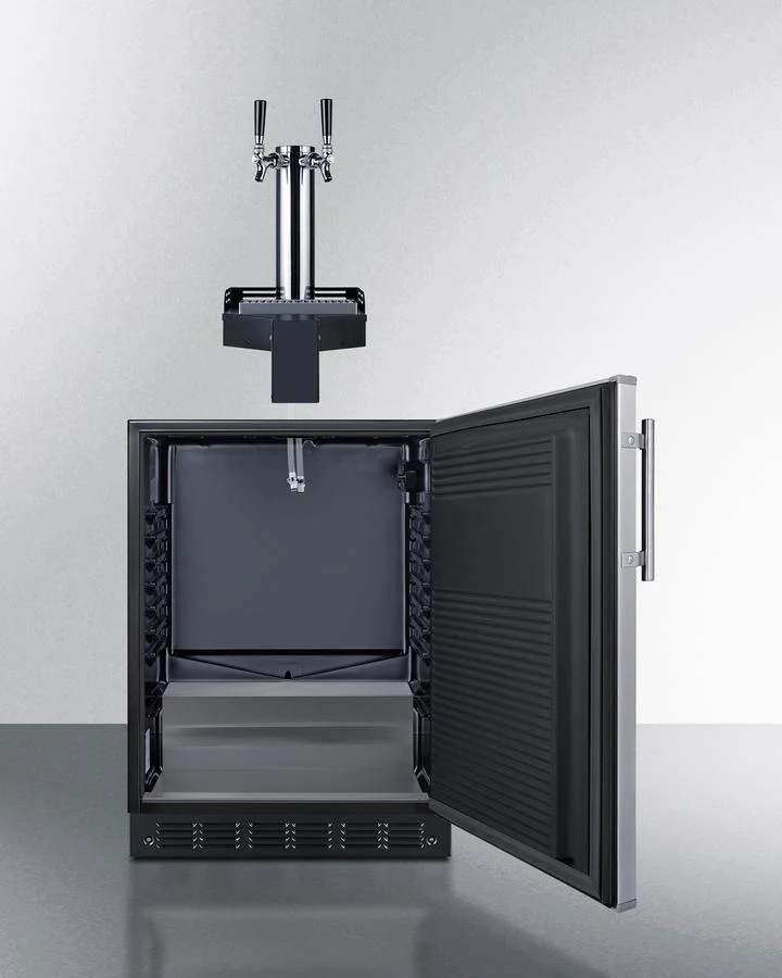 Summit SBC7BRSFLTWCFADA 24" Wide Built-In Floating Tap Cold Brew Kegerator, Ada-Compliant - Image 6