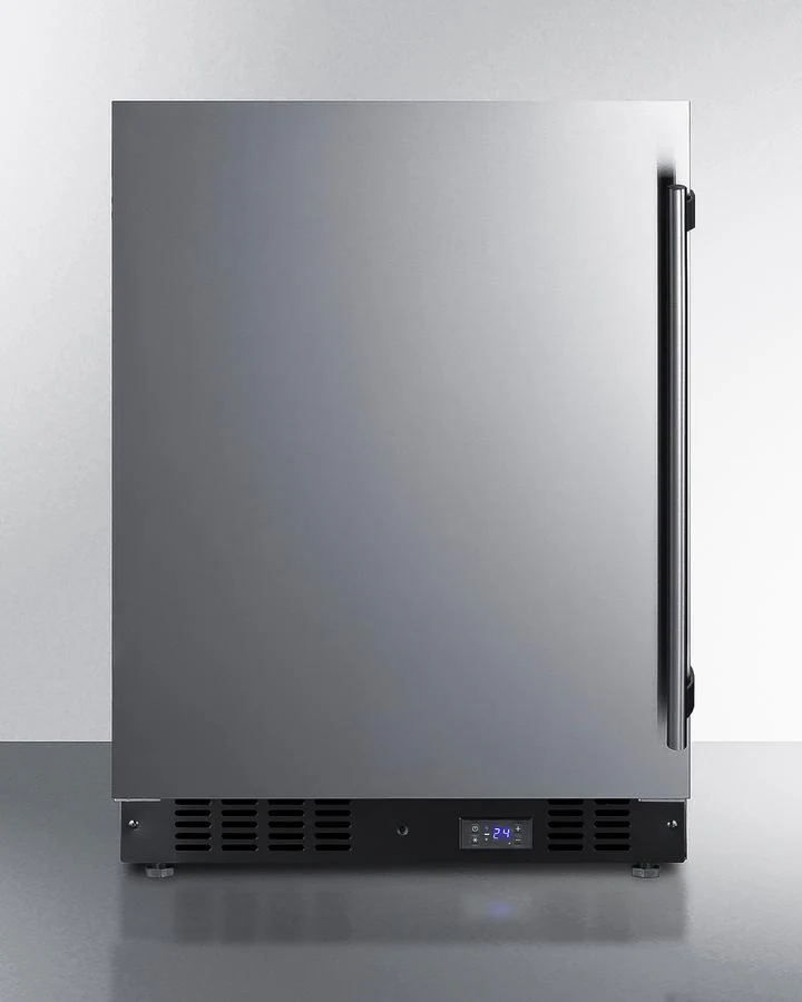 Summit SCFF53BSSIMLHD 24" Wide Built-In All-Freezer With Icemaker