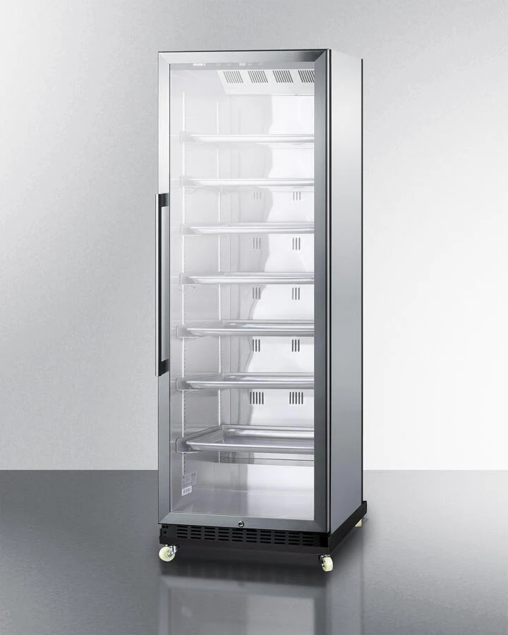 Summit SCR1401RICSS 24" Wide Mini Reach-In Beverage Center With Dolly - Image 2