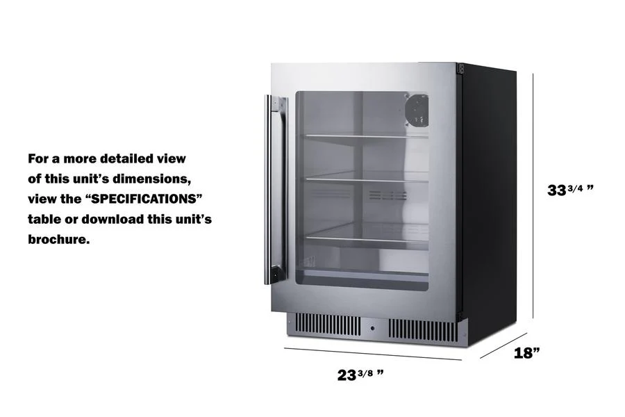Summit SDHG2443LHD 24" Wide Built-In Beverage Center - Image 12